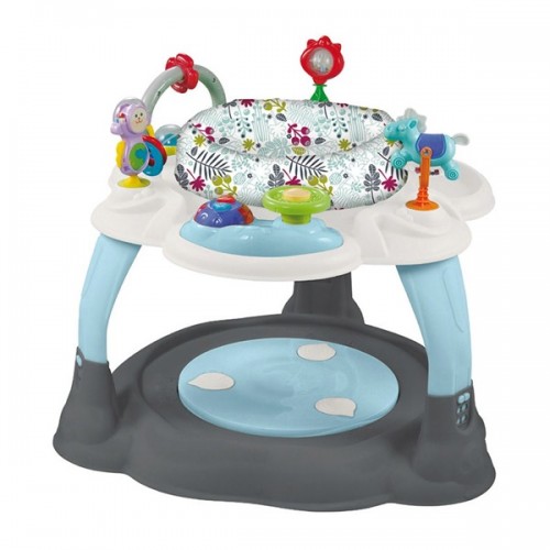 BABY MIX Multifunkčný detský stolček sivý + funkcia trampolíny